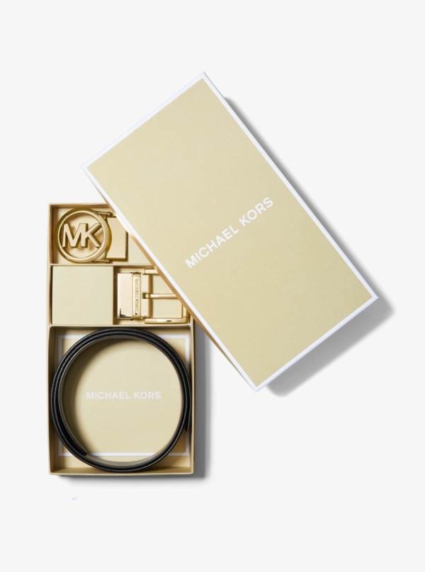 Damske Opasky Michael Kors 4-in-1 Logo Box Set Čierne - Doplnky Michael Kors Akcia | XYHIM-8320